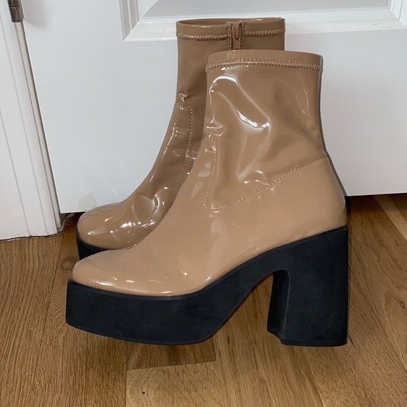 Princess Polly Women's Tan Boots size 9 - Picture 1 of 8
